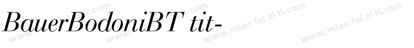 BauerBodoniBT tit字体转换
